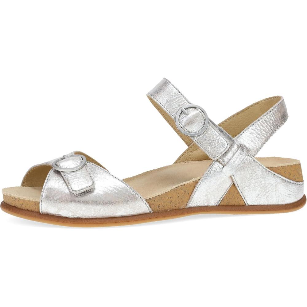 imageDansko Candace Wedge Sandal for Women Comfortable Wedge with Arch Support Fully Adjustable StrapsVersatile Casual to Dressy Footwear Lightweight Rubber OutsoleChampagne