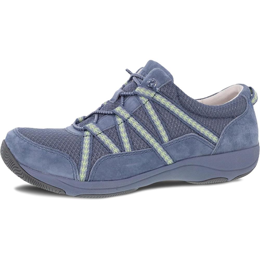 imageDansko Harlyn Lightweight Sneaker for Women Stain Resistant Leather and Nylon Uppers and Arch Support in Flexible StyleBlue