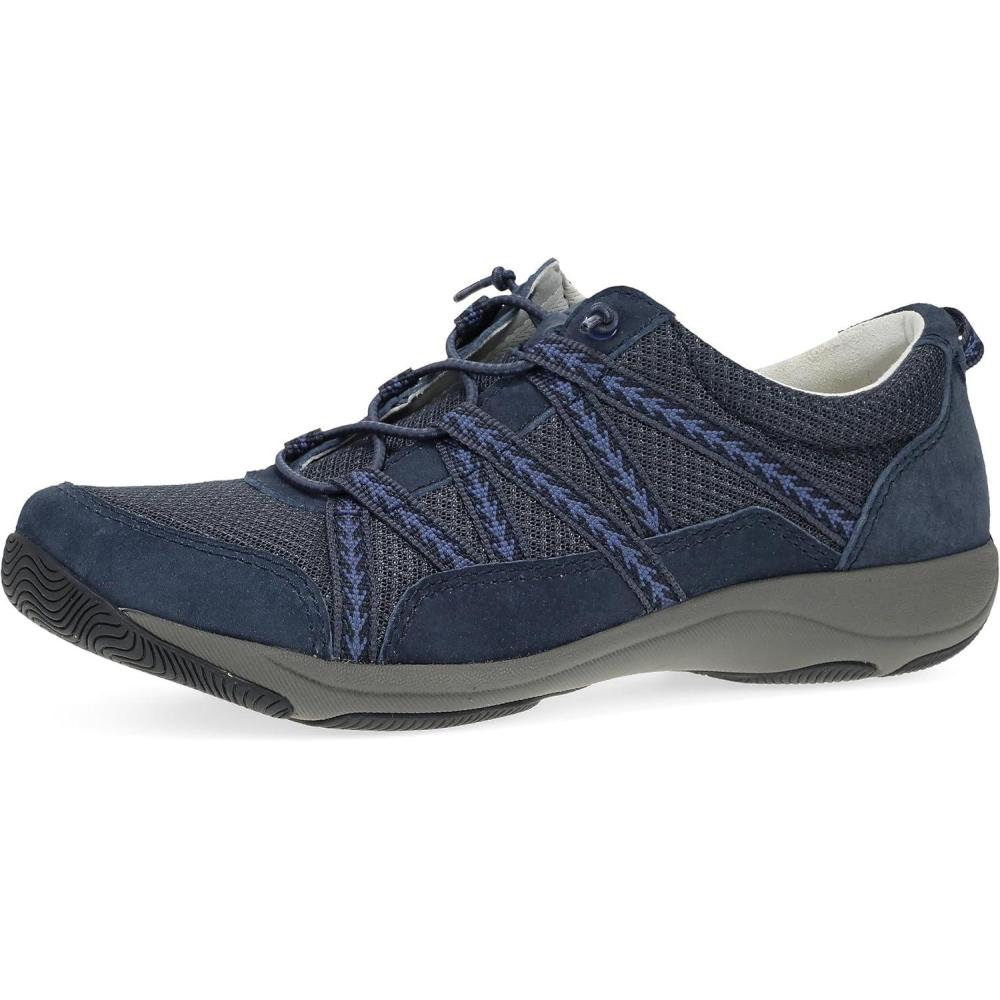 imageDansko Harlyn Lightweight Sneaker for Women Stain Resistant Leather and Nylon Uppers and Arch Support in Flexible StyleNavy