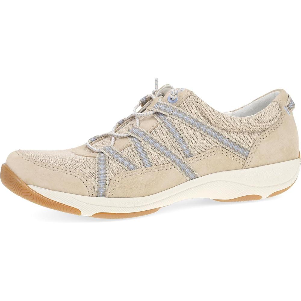 imageDansko Harlyn Lightweight Sneaker for Women Stain Resistant Leather and Nylon Uppers and Arch Support in Flexible StyleSand