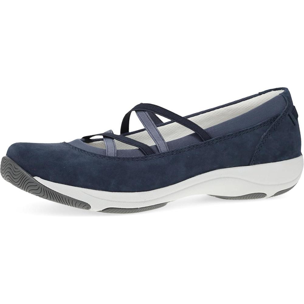 imageDansko Harper Womens SlipOn Mary Jane Sneaker  Elasticized Straps Removable Footbed Arch Support Comfortable ampamp Stylish Travel SneakerNavy