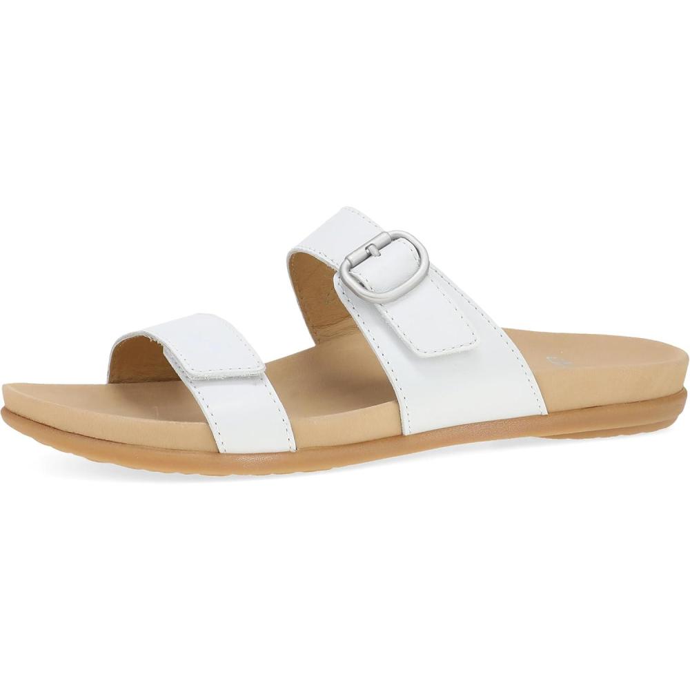 imageDansko Justine Adjustable Sandal for Women Leather Linings and Uppers for AllDay Comfort DualDensity EVA Footbed and Lightweight Rubber Outsole for LongLasting WearWhite