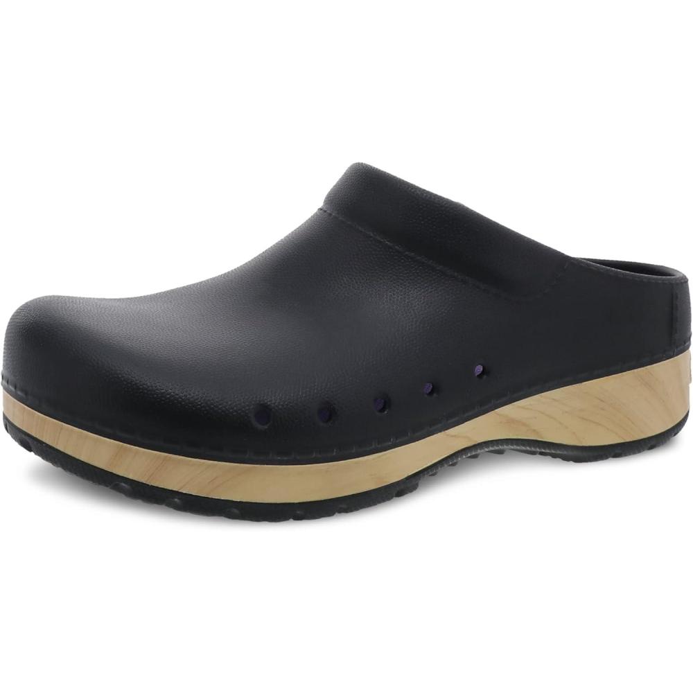 imageDansko Kane SlipOn Mule Clog for Women  Lightweight Cushioned Comfort and Removable EVA Footbed with Arch Support  Easy Clean UppersBlack Molded