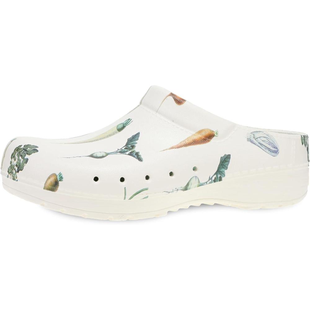 imageDansko Kane SlipOn Mule Clog for Women  Lightweight Cushioned Comfort and Removable EVA Footbed with Arch Support  Easy Clean UppersVintage Garden