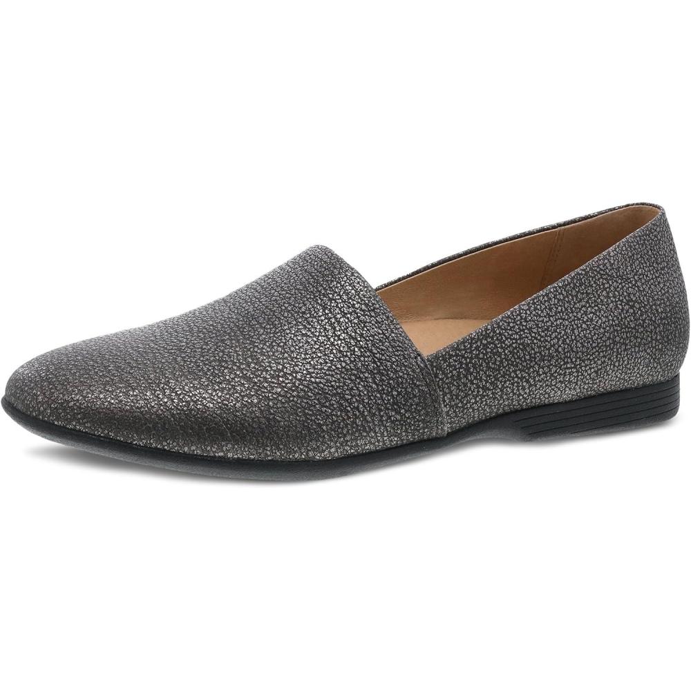 imageDansko Larisa SlipOn Flats for Women  Comfotable Flat Shoes with Arch Support  Versatile Casual to Dressy Footwear  Lightweight Rubber OutsolePewter