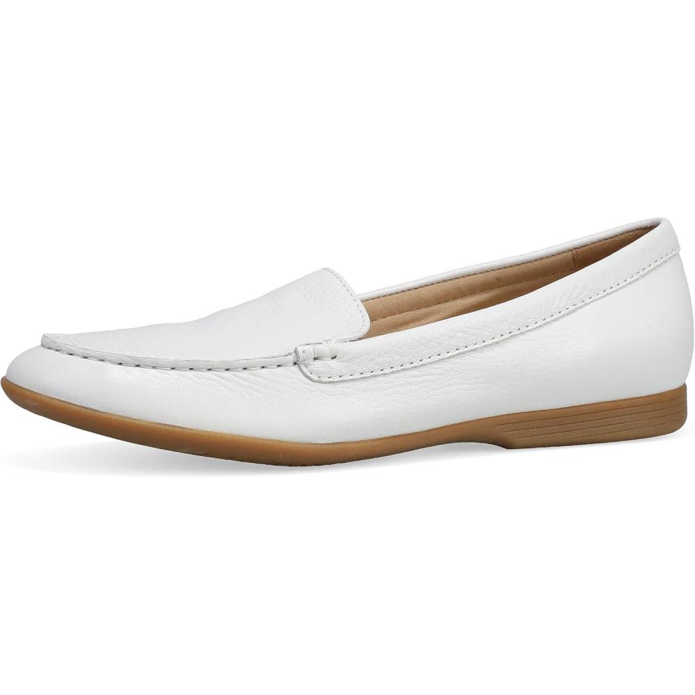 imageDansko Lorri SlipOn Loafers for Women  Comfortable Flat Shoes with Arch Support  Versatile Casual to Dressy Footwear  Lightweight Rubber OutsoleWhite