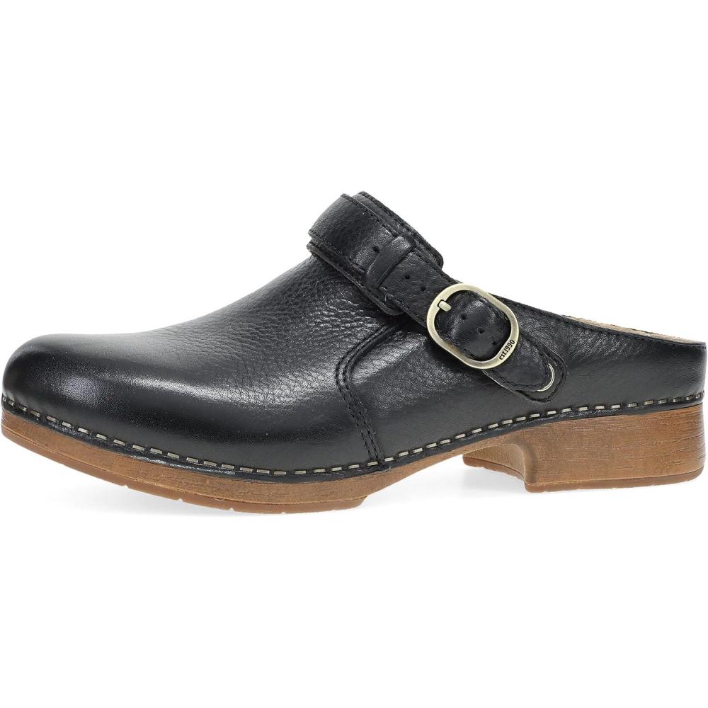 imageDansko Millie Womens Slingback Swivel Strap Leather Clogs SlipResistant Work and Dress Clog with Arch Support ampamp Cushioned FootbedBlack