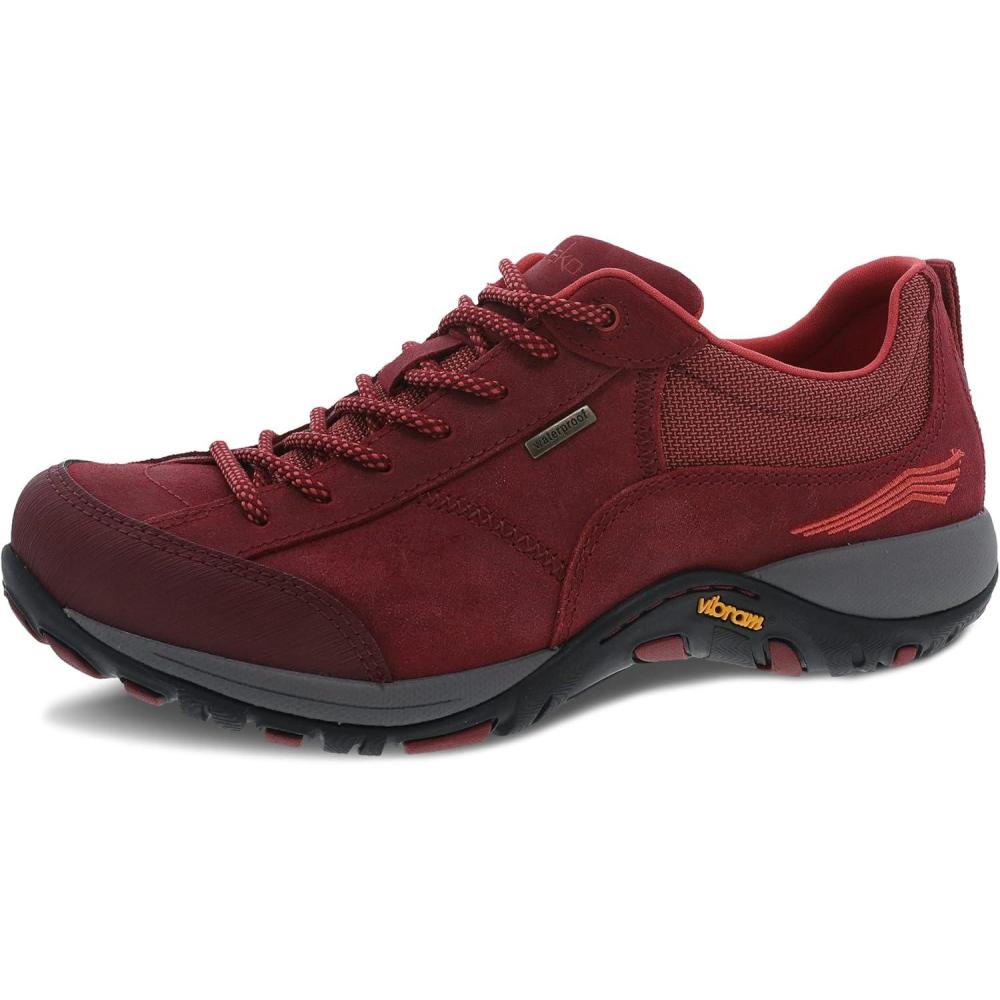 imageDansko Paisley Waterproof Outdoor Sneakers for Women  Comfortable Breathable Walking Shoes with Arch Support  Stain Resistant Sneakers with Slip Resistant Rubber Outsole  Great for HikingRed