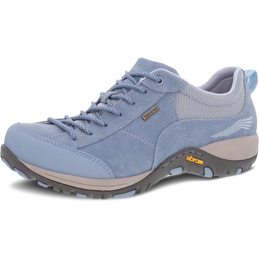 imageDansko Paisley Waterproof Outdoor Sneakers for Women Comfortable Breathable Walking Shoes with Arch Support Stain Resistant Sneakers with Slip Resistant Rubber Outsole Great for HikingSky Burnished Suede