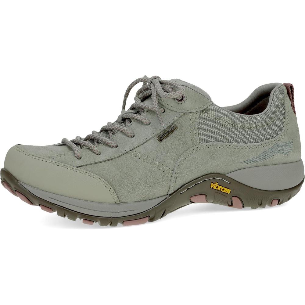 imageDansko Paisley Waterproof Outdoor Sneakers for Women Comfortable Breathable Walking Shoes with Arch Support Stain Resistant Sneakers with Slip Resistant Rubber Outsole Great for HikingSage Suede