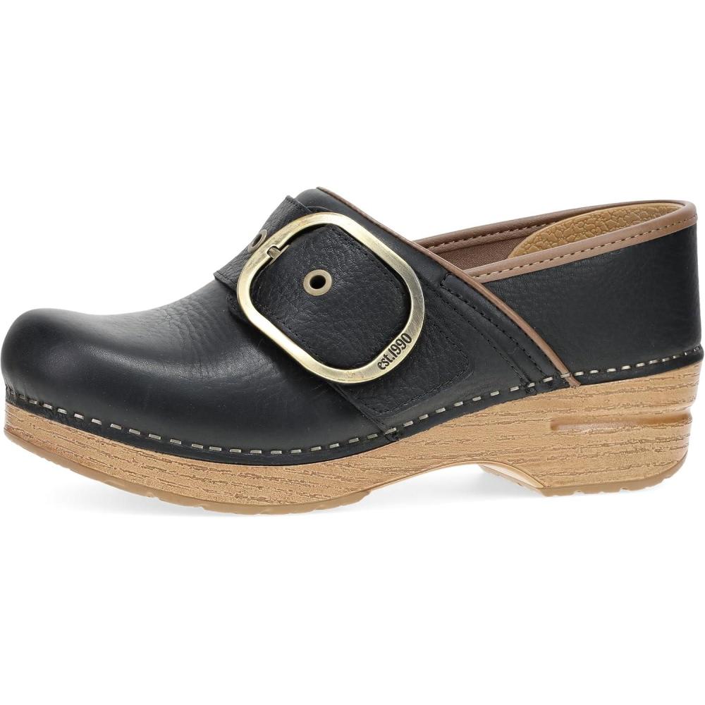imageDansko Pearson Clogs for Women  Rocker Sole and Arch Support for ComfortBlack