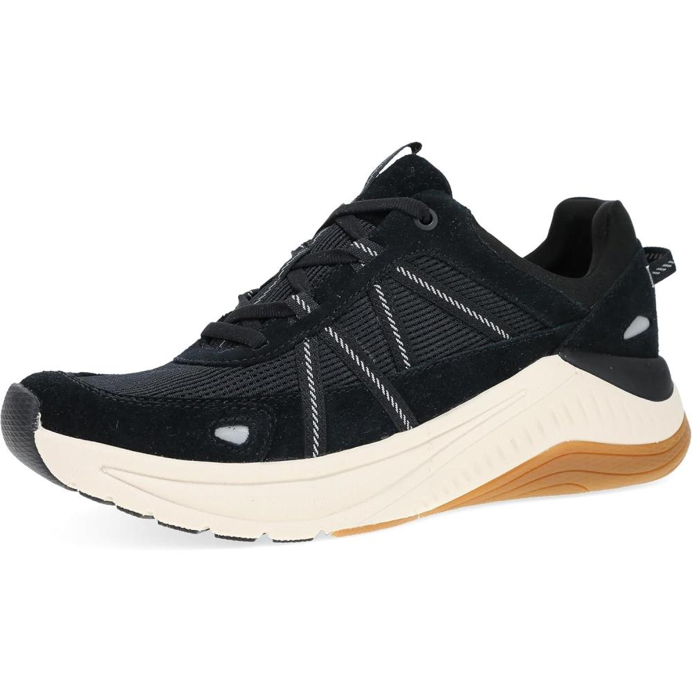 imageDansko Poppy Walking Sneakers for Women  Comfortable Breathable Walking Shoes with Arch Support  Stain Resistant with Lightweight Rubber OutsoleBlack