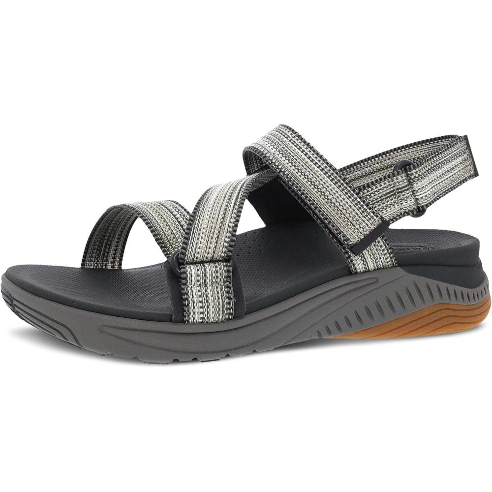 imageDansko Rayna Fully Adjustable Sport Sandal for Women  Lightweight EVA Midsole and Rubber Outsole  Natural Arch Technology for Added Support  Hook and Loop ClosureBlack Multi