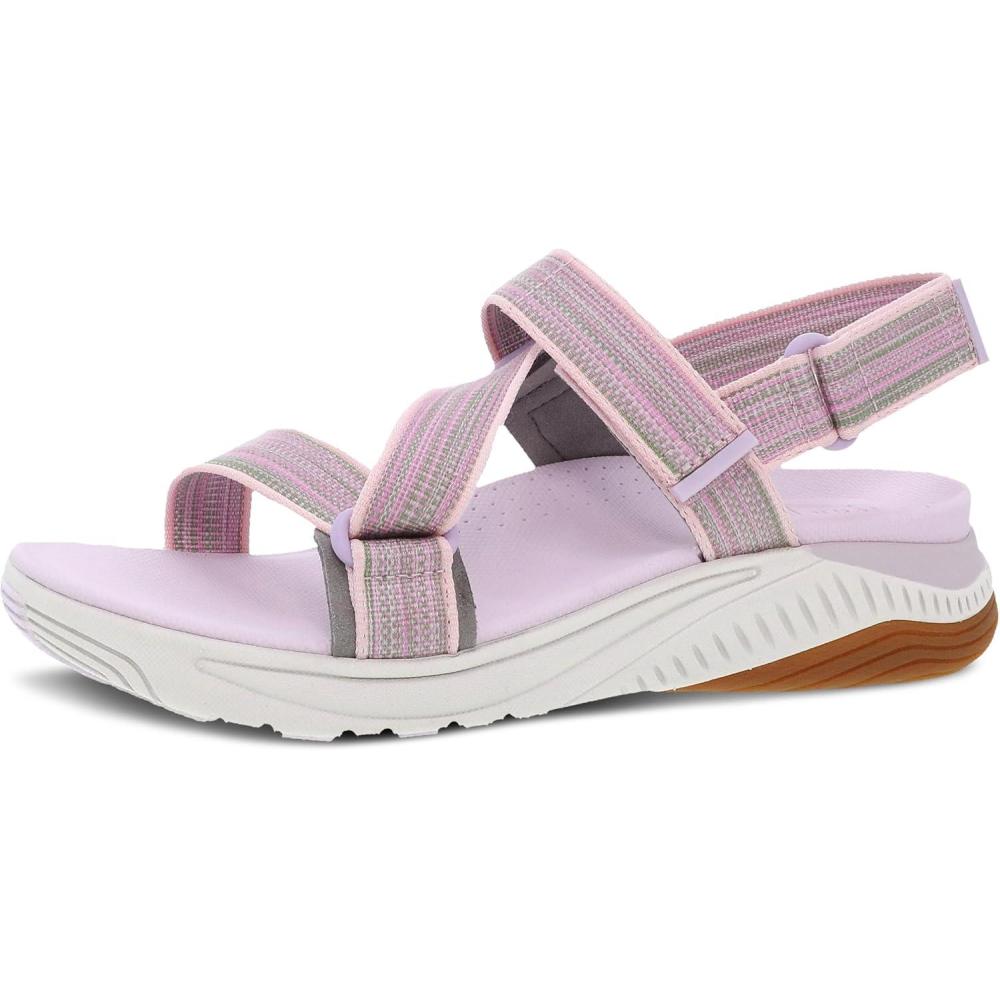 imageDansko Rayna Fully Adjustable Sport Sandal for Women  Lightweight EVA Midsole and Rubber Outsole  Natural Arch Technology for Added Support  Hook and Loop ClosureLilac Multi