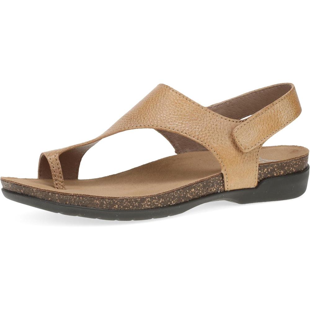 imageDansko Reece Sandal for Women  Memory Foam and Cork Footbed for Comfort and Arch Support  Lightweight Rubber Outsole for LongLasting Wear with Hook ampamp Loop StrapHoney