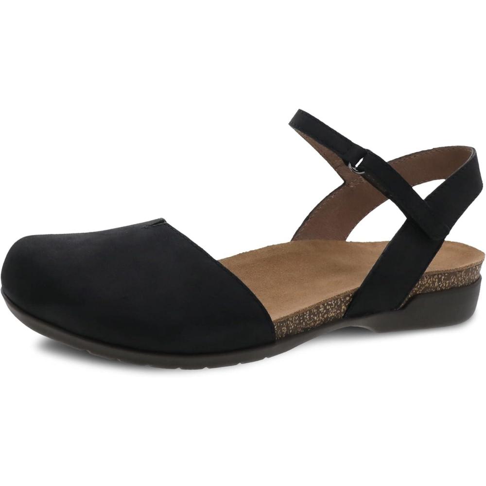 imageDansko Rowan Sandal for Women  Memory Foam and Cork Footbed for Comfort and Arch Support  Lightweight Rubber Outsole for LongLasting Wear  Versatile Casual to Dressy FootwearBlack