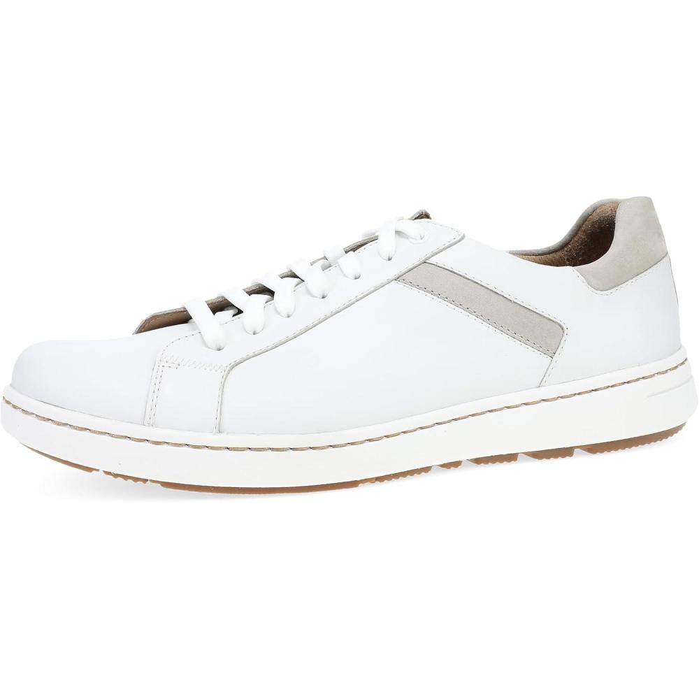 imageDansko Trevor Lace up Stylish Sneaker for Men Leather Linings for Breathability SlipResistant OutsoleWhite