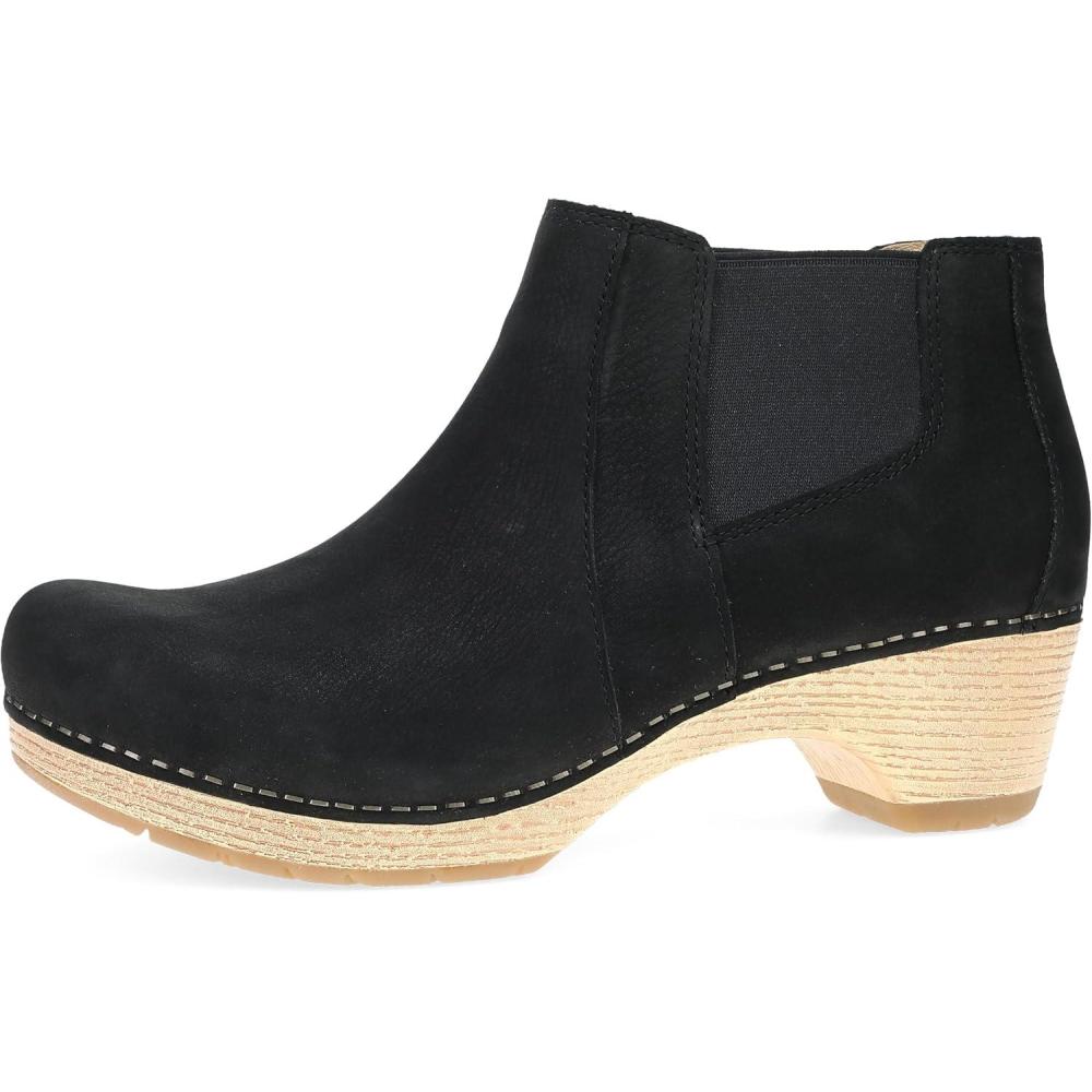 imageDansko Womens Chelsea Ankle Clog Boot Lane Bootie with Double Gore for Easy Wear and Cushioned EnergyReturn FootbedsBlack