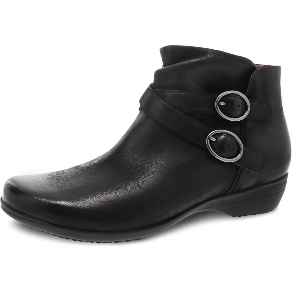 imageDansko Womens Faithe Inside Zip Ankle BootieBlack