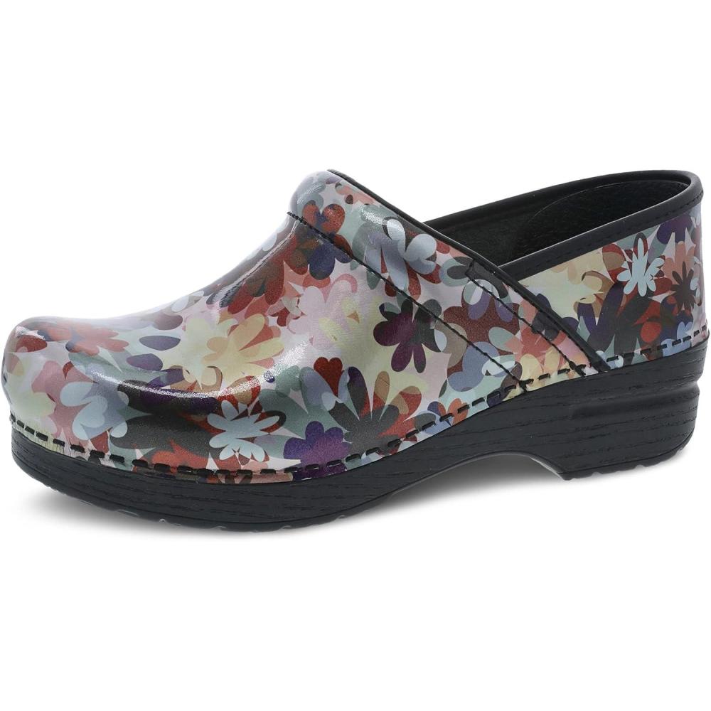 imageDansko Womens Professional SlipOn Clogs Rocker Sole and Arch Support for ComfortIdeal for Nursing Food Service HealthcareBoho Flower