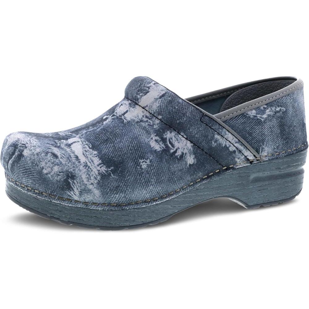 imageDansko Womens Professional SlipOn Clogs Rocker Sole and Arch Support for ComfortIdeal for Nursing Food Service HealthcareDenim