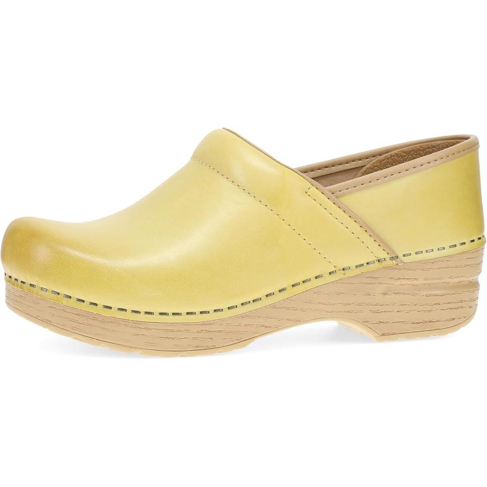 imageDansko Womens Professional SlipOn Clogs Rocker Sole and Arch Support for ComfortIdeal for Nursing Food Service HealthcareLemonade