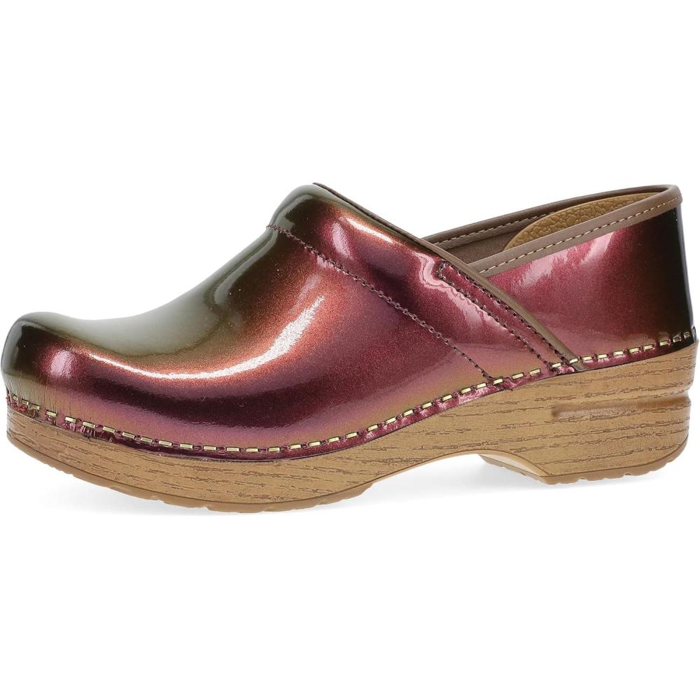 imageDansko Womens Professional SlipOn Clogs Rocker Sole and Arch Support for ComfortIdeal for Nursing Food Service HealthcarePassion Colorshift