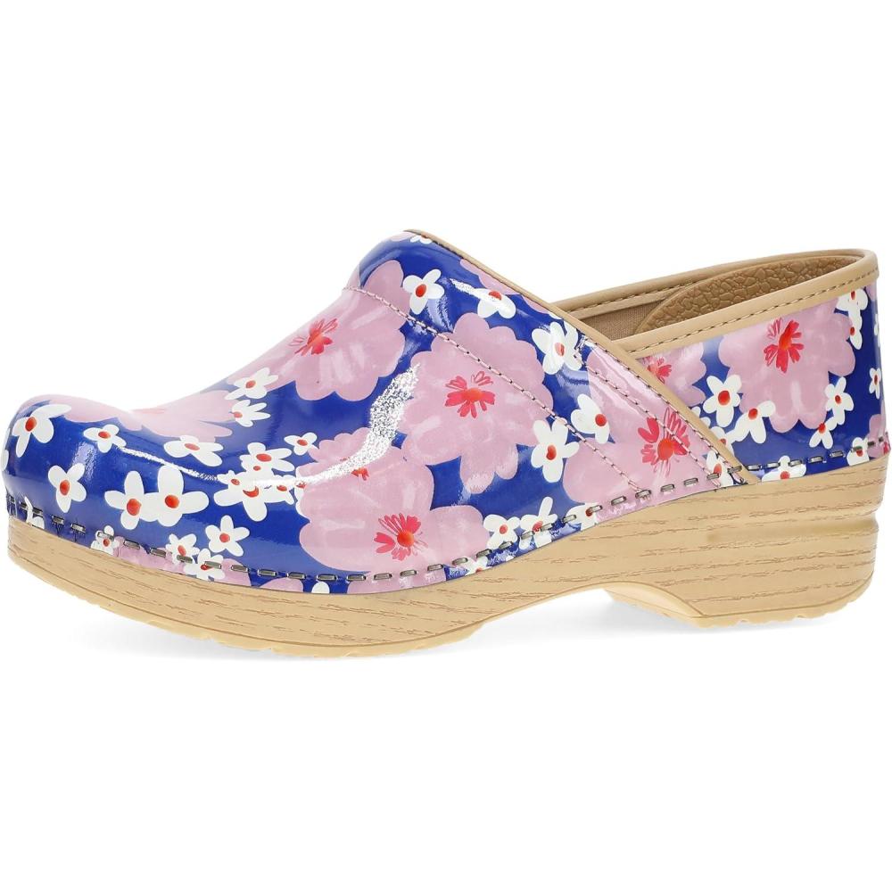 imageDansko Womens Professional SlipOn Clogs Rocker Sole and Arch Support for ComfortIdeal for Nursing Food Service HealthcarePink Bloom