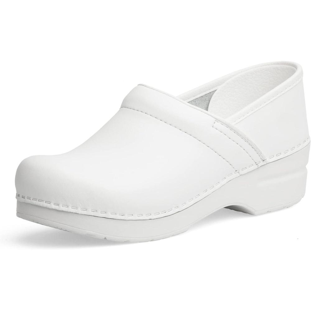 imageDansko Womens Professional SlipOn Clogs Rocker Sole and Arch Support for ComfortIdeal for Nursing Food Service HealthcareWhite Box