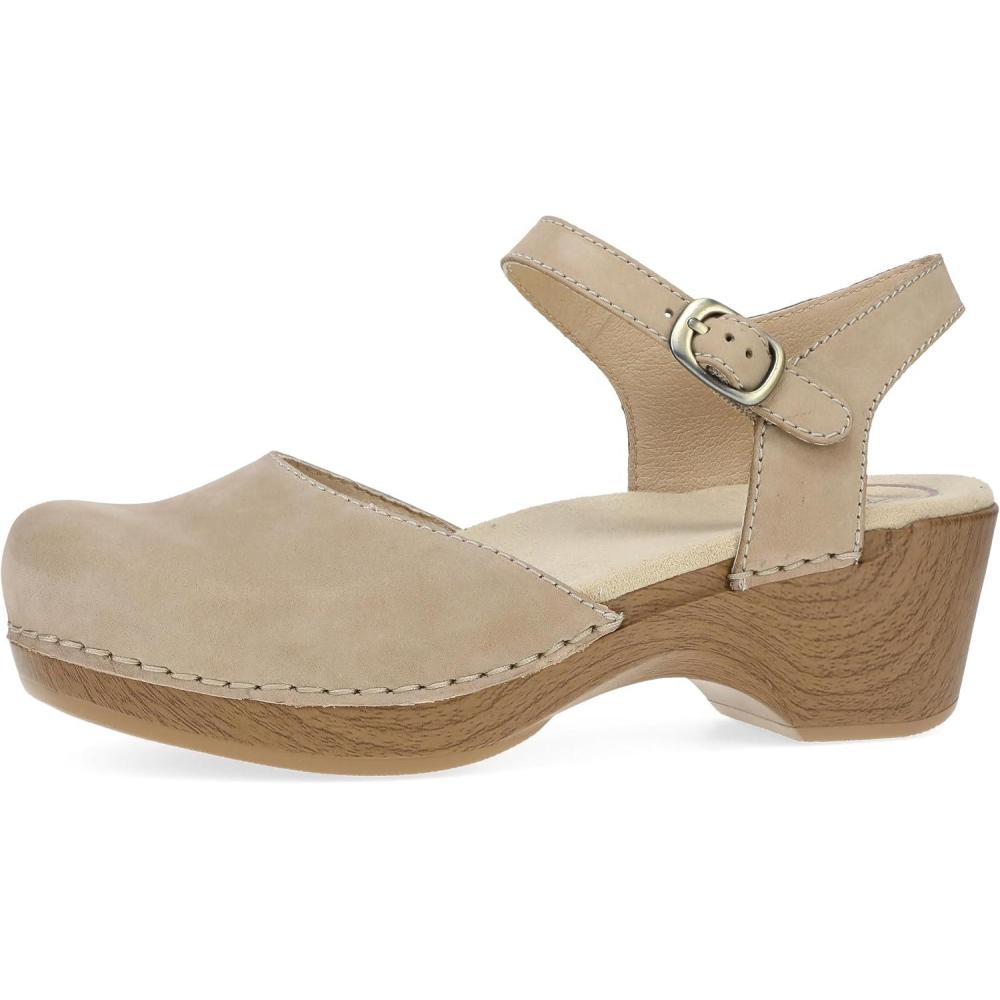 imageDansko Womens Sam Sandals  Comfort Support Womens Dress SandalsSand Milled Nubuck