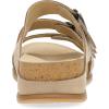 Dansko Campbell Slip-On Wedge Sandal for Women -Low Profile Wedge with Arch Support, Adjustable Fit for Walking Comfort(Sand)