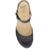 Dansko Christine Women’s Cushioned Low Profile Wedge Mary Jane – Closed-Toe Sandal with Hook and Loop Adjustable Strap, Lightweight Comfort, Arch Support(Black)