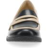 Dansko Danica Heeled Loafer for Women – Waterproof Leather with Rubber Outsole and Leather Stacked Heel for Long-Lasting Style in Any Weather(Black/Dune)