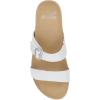 Dansko Justine Adjustable Sandal for Women – Leather Linings and Uppers for All-Day Comfort – Dual-Density EVA Footbed and Lightweight Rubber Outsole for Long-Lasting Wear(White)