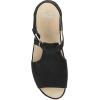 Dansko Laverne Peep-Toe Sandals for Women – T-Strap Design with Stain Resistant Nubuck Leathers(Black)