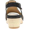 Dansko Laverne Peep-Toe Sandals for Women – T-Strap Design with Stain Resistant Nubuck Leathers(Black)