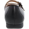 Dansko Leeza Ballerina Flats for Women – Comfortable Flat Shoes with Arch Support – Versatile Casual to Dressy Footwear – Lightweight Rubber Outsole(Black)