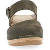 Dansko Lucia Closed-Toe Sandals for Women – Linings from Recycled Materials and Leather for Breathability- Lightweight Rubber Outsole for Long-Lasting Wear(Ivy Milled Nubuck)