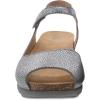 Dansko Marcy Slip-On Wedge Sandal for Women – Comfortable Wedge Shoes with Arch Support -Adjustable Hook & Loop Strap – Versatile Casual to Dressy Footwear – Lightweight Rubber Outsole(Pewter)