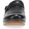 Dansko Millie Women’s Slingback Swivel Strap Leather Clogs –Slip-Resistant Work and Dress Clog with Arch Support & Cushioned Footbed(Black)