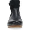 Dansko Monique Women’s Equestrian-Inspired Ankle Bootie -Leather & Suede Low-Heel Boot with Classic Hardware and All-Day Comfort & Support(Black)