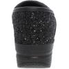 Dansko Professional Glitter Slip-On Clogs for Women – Rocker Sole and Arch Support for Comfort – Shiny and Stylish Glitter Uppers(Black)