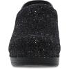 Dansko Professional Glitter Slip-On Clogs for Women – Rocker Sole and Arch Support for Comfort – Shiny and Stylish Glitter Uppers(Black)