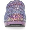 Dansko Professional Glitter Slip-On Clogs for Women – Rocker Sole and Arch Support for Comfort – Shiny and Stylish Glitter Uppers(Lilac)