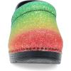 Dansko Professional Glitter Slip-On Clogs for Women – Rocker Sole and Arch Support for Comfort – Shiny and Stylish Glitter Uppers(Rainbow)