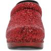 Dansko Professional Glitter Slip-On Clogs for Women – Rocker Sole and Arch Support for Comfort – Shiny and Stylish Glitter Uppers(Red)