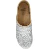 Dansko Professional Glitter Slip-On Clogs for Women – Rocker Sole and Arch Support for Comfort – Shiny and Stylish Glitter Uppers(Silver)