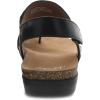 Dansko Reece Sandal for Women – Memory Foam and Cork Footbed for Comfort and Arch Support – Lightweight Rubber Outsole for Long-Lasting Wear with Hook & Loop Strap(Black)