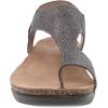 Dansko Reece Sandal for Women – Memory Foam and Cork Footbed for Comfort and Arch Support – Lightweight Rubber Outsole for Long-Lasting Wear with Hook & Loop Strap(Pewter)