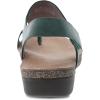 Dansko Reece Sandal for Women – Memory Foam and Cork Footbed for Comfort and Arch Support – Lightweight Rubber Outsole for Long-Lasting Wear with Hook & Loop Strap(Green)
